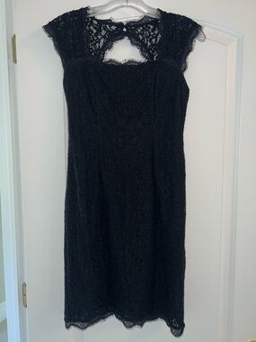 Adrianna Papell Black Lace Mini Dress